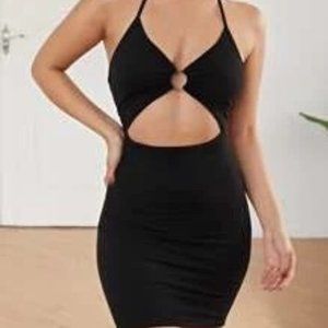 Black Dress with Ring Loop